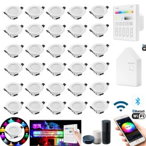 35X-RGB-15W-Warm-Cool-White-RGBWC-LED-Ceiling-Lamp-Down-Light-WIFI-Bluetooth-Mesh-Touch