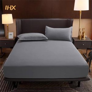 100-Cotton-Fitted-Sheet-with-Elastic-Bands-Non-Slip-Adjustable-Mattress-Covers-for-Single-Double-King