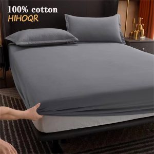 100-Cotton-Fitted-Sheet-with-Elastic-Bands-Non-Slip-Adjustable-Mattress-Covers-for-Single-Double-King-6