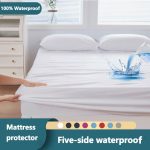 100-Waterproof-Fitted-Sheet-Five-side-Brushed-Fabric-Waterproof-Mattress-Cover-with-Elastic-Band-Anti-slip