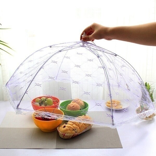 1PC-Portable-Umbrella-Style-Food-Cover-Anti-Mosquito-Meal-Cover-Lace-Table-Home-Using-Food-Cover