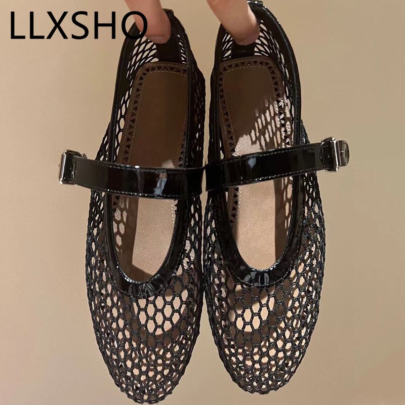 2023-New-Arrive-Hot-Sale-Women-Flat-Shoes-Runway-Designer-Buckle-Strap-Flat-With-High-Quality