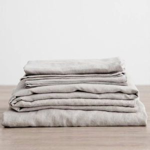 3PCS-100-Washed-Linen-Sheet-Set-Natural-Flax-Bed-Sheets-2-Pillowcases-Breatherable-Soft-Farmhouse-Bedding