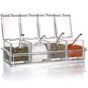 4-Pieces-Kitchen-Clear-Seasoning-Box-Storage-Container-Condiment-Jars-Acrylic-Seasoning-Box-with-Cover-and