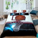 Basketball-Duvet-Cover-Set-Black-3D-Ball-Sports-Theme-Bedding-Set-Microfiber-Basketball-Court-Competitive-Games-3