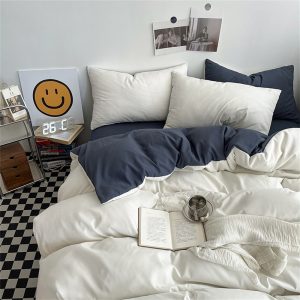 Bedding-Set-Solid-Color-Bed-Comforter-Set-Single-Double-Duvet-Cover-Set-Skin-Friendly-Fabric-Duvet