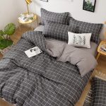 Black-Bedding-Set-for-Boys-Girls-Bedroom-Washed-Cotton-Duvet-Cover-Pillowcase-Bedspread-Simple-Fashion-Bed