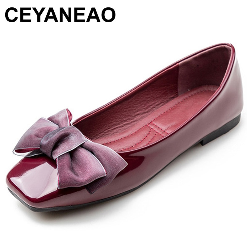 CEYANEAO2019-Spring-New-Fashion-Luxury-Women-Soft-Flat-Butterfly-Knot-Ballet-Flats-Large-Size-Low-Heels