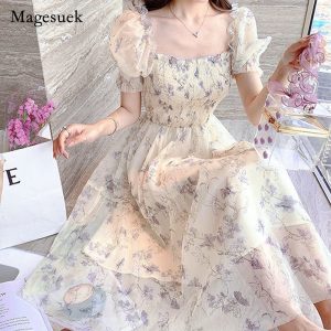 Casual-Floral-Party-Dress-Summer-White-Chiffon-Long-Dress-Elegant-Short-Sleeve-Fairy-Dresses-for-Women