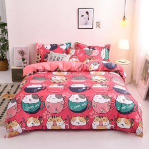 Cute-cartoon-Duvet-Cover-Bed-Euro-Bedding-Set-for-Double-Home-Textile-Luxury-Pillowcases-Bedroom