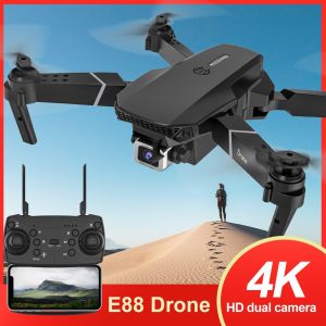 Drones-with-Camera-4k-HD-UAV-Aerial-Photography-Dual-Camera-Folding-Aircraft-E88-Remote-Control-Fixed