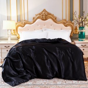 Duvet-Cover-Single-Double-King-Size-High-Quality-Quilt-Cover-Home-Comfortable-Solid-Color-Satin-Bedding