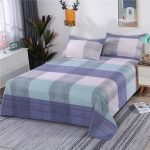 Flat-Sheet-Bedding-Adults-Bed-Cover-Plaid-Comfortable-Anti-Mites-Students-Dormitory-Single-Bedspread-Household-New-1