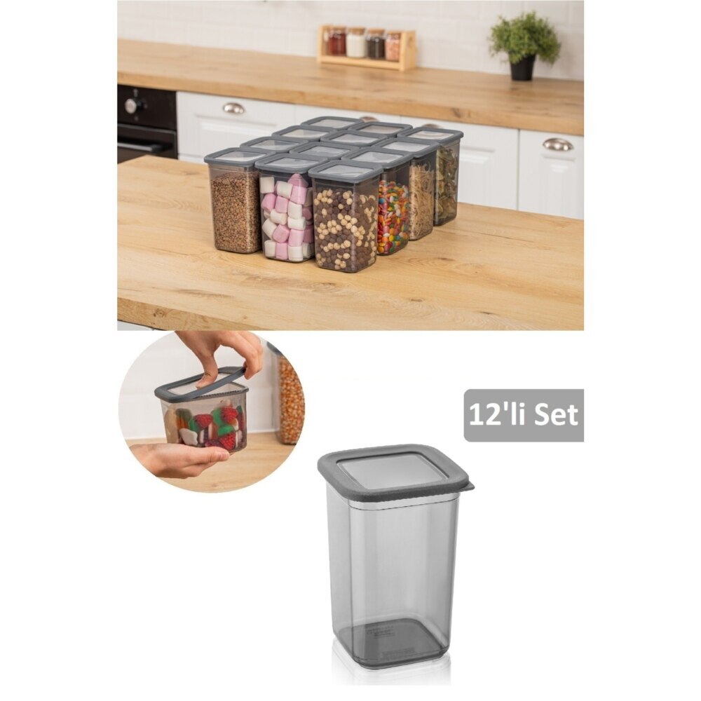 Kitchen-Food-Storage-Box-Container-Set-Organizer-Square-Vacuum-Lid-Airtight-Jars-Pantry-Noodles-Legumes-Cereals