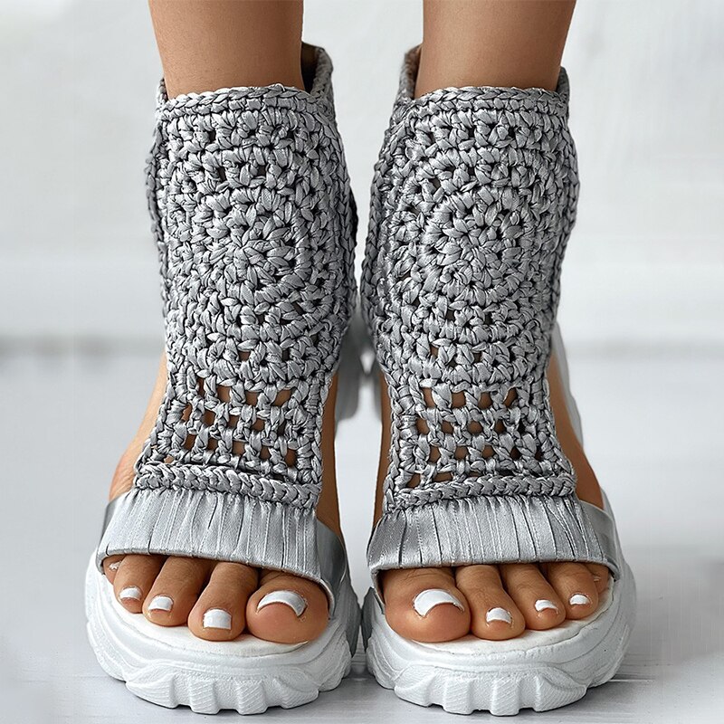 Knitted-Woolen-Sandals-for-Women-2023-New-Braided-Elastic-Summer-Shoes-Mesh-Flat-Bottom-Hollow-Out