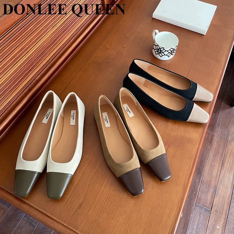 Luxury-Brand-Design-Flats-Shoes-Women-Fashion-Square-Toe-Shallow-Ballet-Flat-Heel-Slip-On-Soft