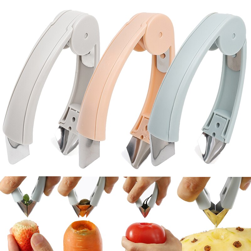 Pineapple-Corer-Slicer-Cutter-Pineapple-Eye-Remover-Clip-Strawberry-Huller-Fruits-Peeler-Stainless-Steel-Kitchen-Knife