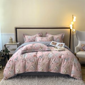 Svetanya-Pink-White-Flowers-Egyptian-Cotton-Queen-King-Full-Size-Bedding-Set-Linens-Sheet-Pillowcase-Comforter