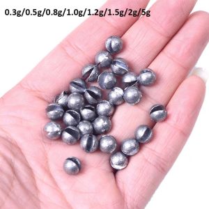 100Pcs-bag-0-3g-5g-Carp-Fishing-Solid-Oval-Split-Shot-Lead-Explosion-Sinker-Fishing-Lure