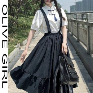 2021-Summer-Dresses-For-Women-Casual-Kawaii-Fairy-Indie-Clothes-Short-Sleeve-Strap-Maxi-Dress-Lolita