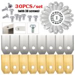 30pcs-Lawn-Mower-Cutting-Blades-W-Screw-Kit-Stainless-Steel-Replacement-For-Husqvarna-Mower-Gardena-Robotic