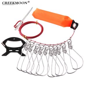 5M-Fish-Buckle-Lock-Wire-Rope-Steel-Large-Live-Fish-Buckle-Set-Stringer-Controller-Buoyancy-for