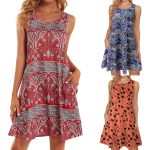 9-Styles-Women-Beach-Dresses-Floral-Tshirt-Printed-Sundress-Sleeveless-Pockets-Casual-Loose-Tank-Dress