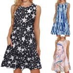 9-Styles-Women-Beach-Dresses-Floral-Tshirt-Printed-Sundress-Sleeveless-Pockets-Casual-Loose-Tank-Dress-2