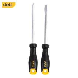 Deli-2pcs-Hand-Tool-Set-Screwdriver-Household-Plum-Screwdriver-Full-Cross-Flat-Head-Screwdriver-Set-Basic