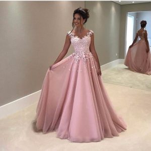 Elegant-A-Line-Evening-Prom-2023-O-Neck-Appliques-Cap-Sleeve-robe-de-soiree-Party-Gowns