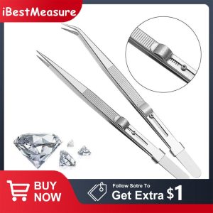 Stainless-Steel-Tweezers-Adjustable-Slide-lock-Antistatic-Tweezers-Jewelry-Making-Tool-For-Electronic-Component-Repair-Tools